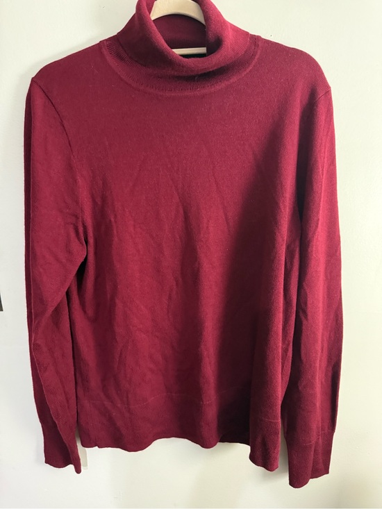 J. Crew Sweaters - J Crew Women’s Burgundy Wool Blend Turtleneck Sweater XL